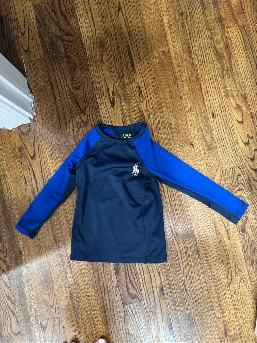 Polo by Ralph Lauren Navy and Royal Blue Kids Long-Sleeve Rashguard